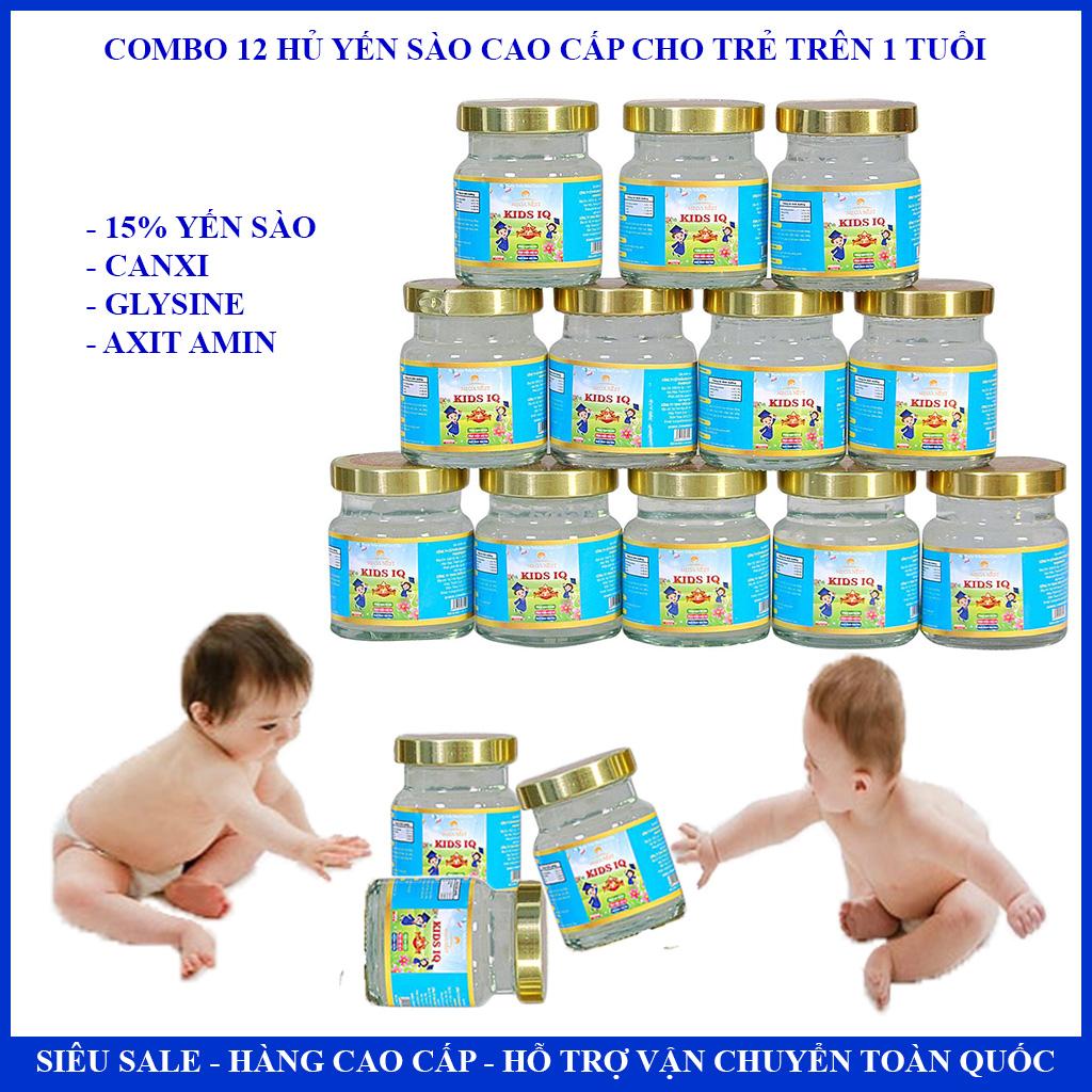 [HCM]Combo 12hu yến sào cao cấp giúp trẻ hết biếng ăn chậm lớn còi cọc 15 phần trăm yến thiên nhiên 70ml nhân 12hu