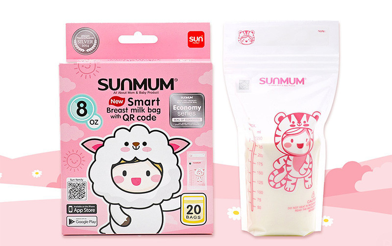 Túi trữ sữa Sunmum 8oz 240ml 20 túi hộp