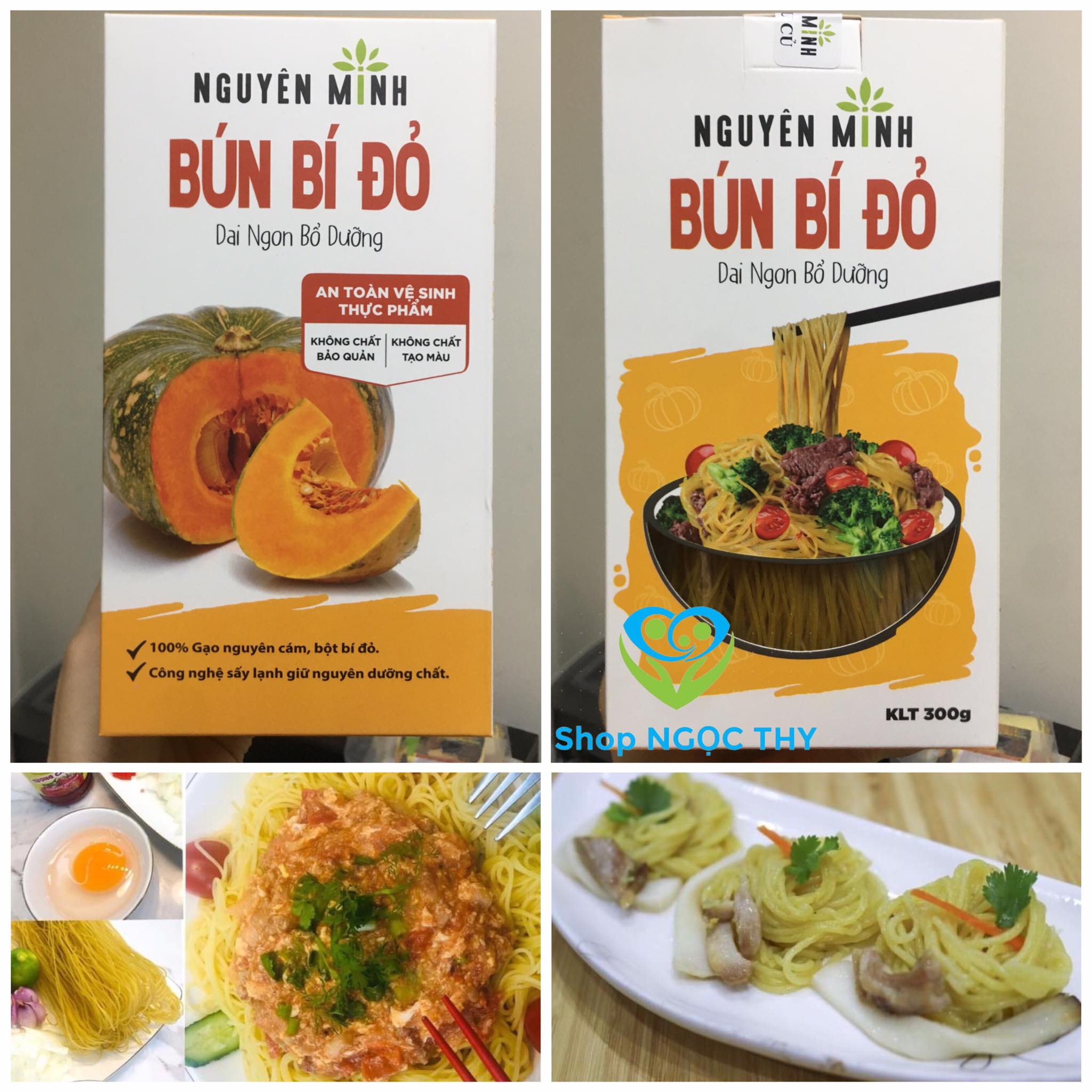 Bún gạo lứt bí đỏ bún mì ăn kiêng eat clean giảm cân