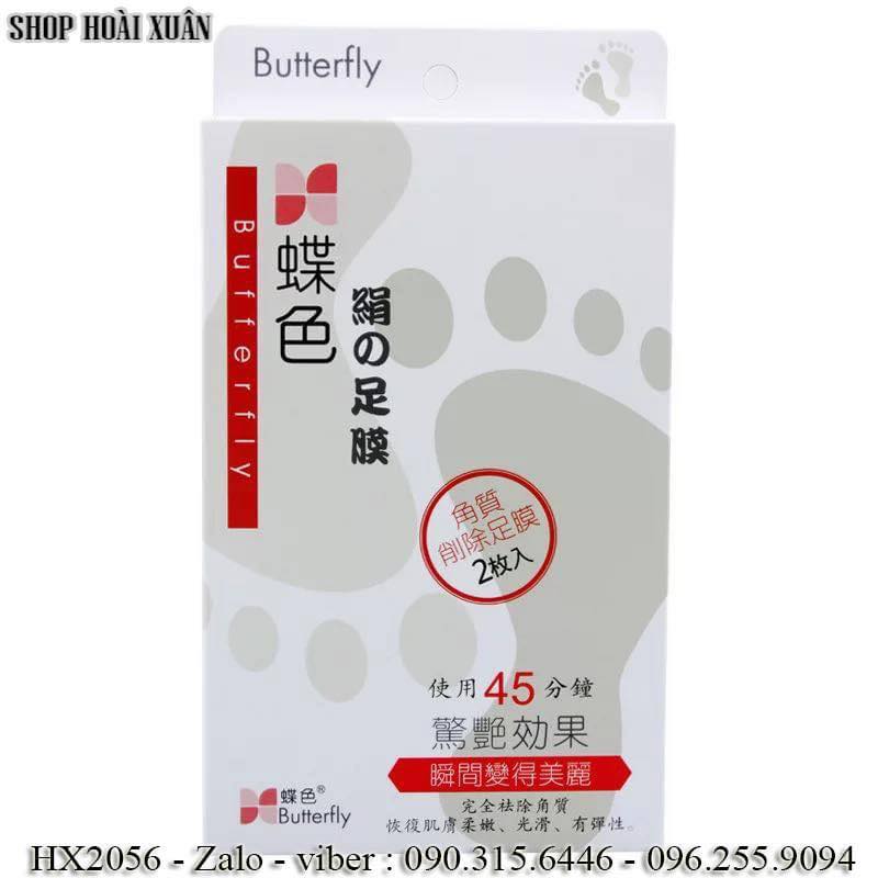 Lột da chân với mặt nạ ủ chân có tác dụng bong lớp da chết & vết chai sần nứt nẻ ở bàn chân Butterfly - HX2056
