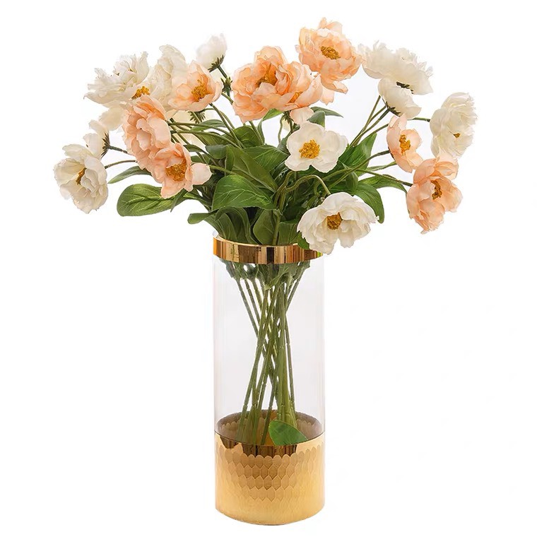  Hoa Anh Túc Dáng Rủ Nhân Tạo Hoa Giả Decor Trang Trí Cực Sang 1 Cành 2 Bông Chất Liệu Vải Lụa Mềm Mịn Cao Cấp 