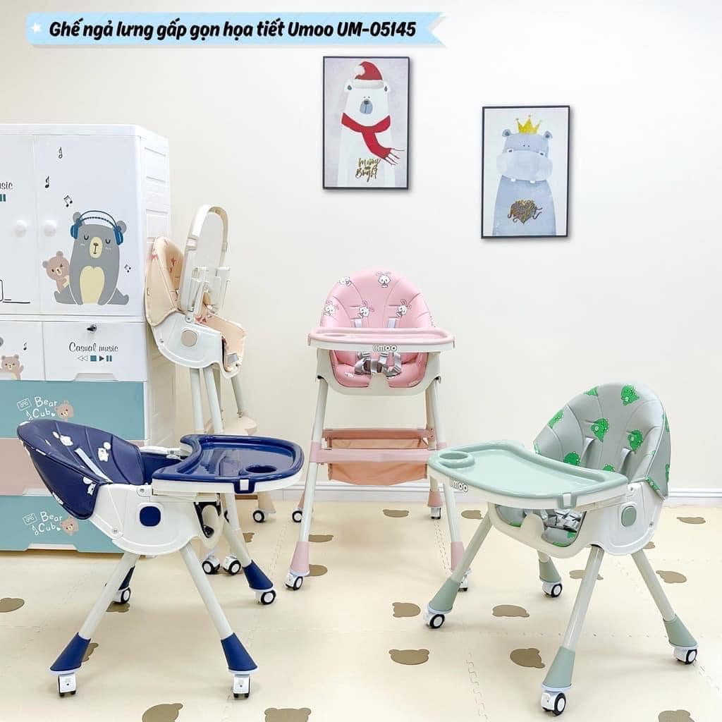 Ghế ăn dặm Umoo ngả lưng gấp gọn cho bé