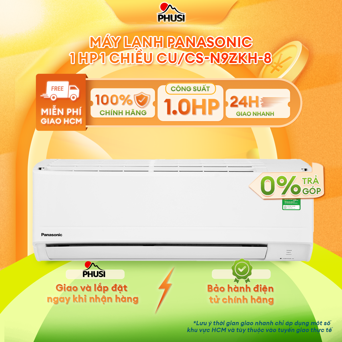 Máy lạnh Điều hòa Panasonic 1HP 9.000BTU CUCS-N9ZKH-8 - Tự khởi động lại khi có điệnHẹn giờ bật tắt