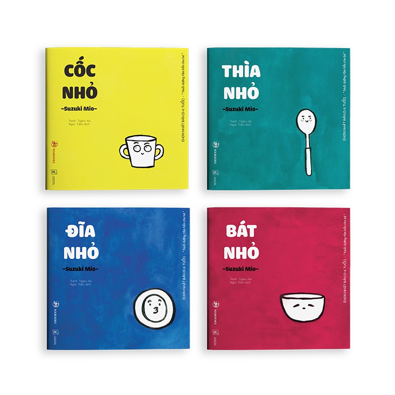 Sách ehon - combo 4 cuốn đồ vật - ehon nhật bản dành cho bé từ 0 - 4 tuổ