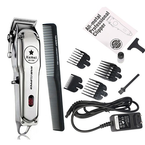 Tông đơ cắt tóc chuyên nghiệp có đèn LED kemei KM 1996