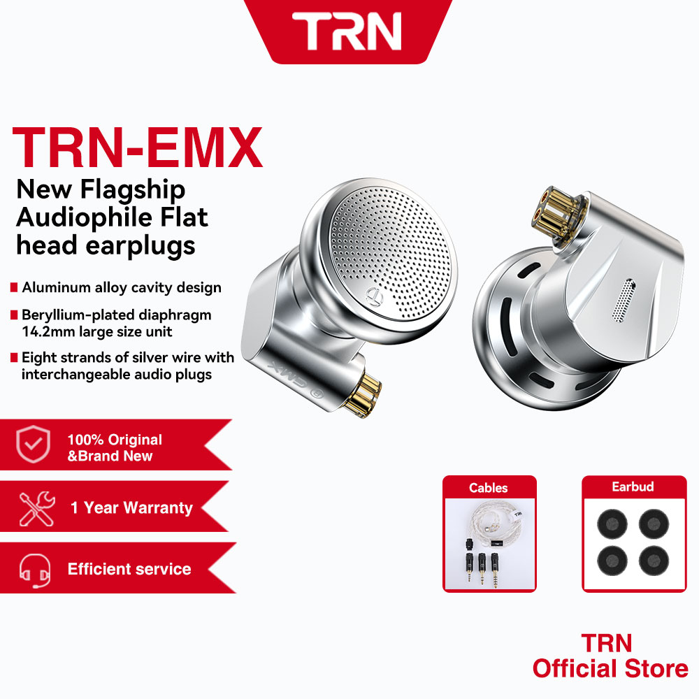 Trn EMX dynamic flagship audiocard flat headset earplugs 3.5 2.5 4.4mm