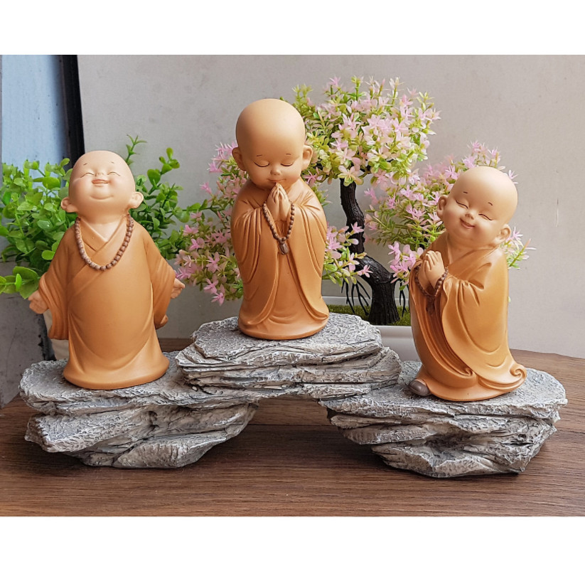[HCM]Bộ 3 chú tiểu vui xâu chuỗi 13,cm có đế