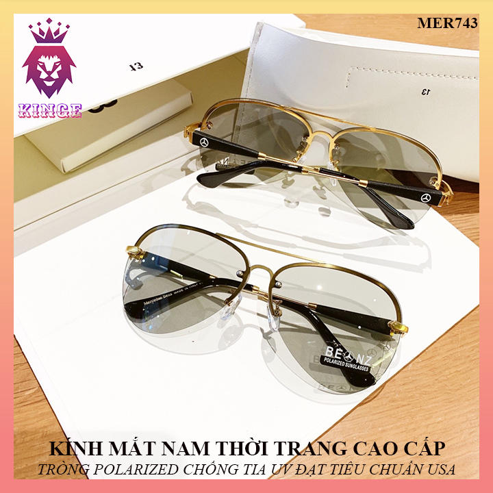 [HCM]Kính Mắt Nam MER743 Thời Trang Cao Cấp Đổi Màu Ngày Đêm - Tròng Polarized Chống Tia UV Cực Tốt - Tặng Hộp + Khăn Lau - Bảo Hành 12 Tháng