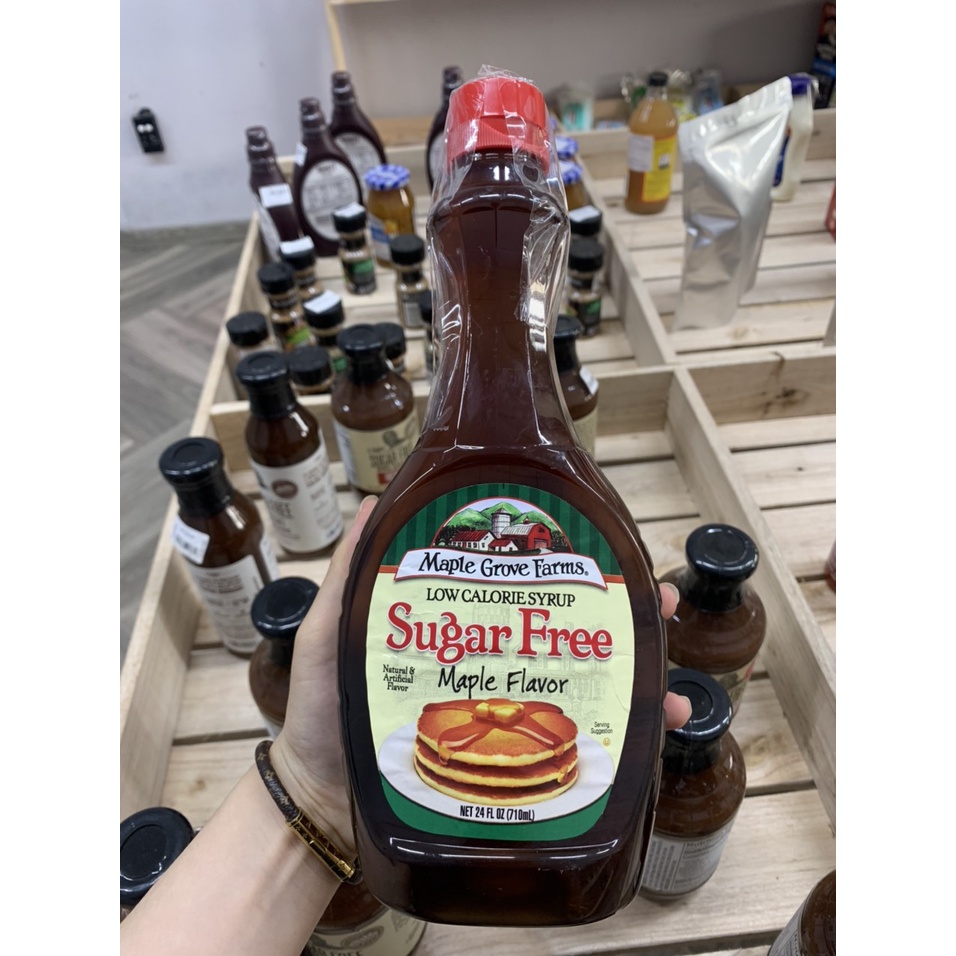 Siro Không Đường | Syrup Lá Phong Không Đường Maple Grove Farms Thơm Ngọt Dịu Nhẹ, Dành Cho Người Ăn Kiêng