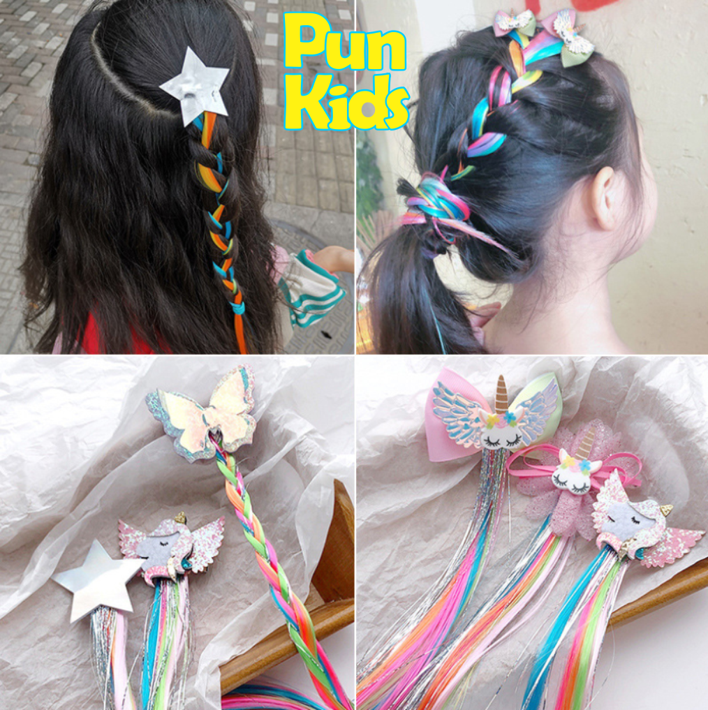 [HCM]Cài Tóc Bảy Sắc Pony/ Bướm/ Công Chúa Thời Trang Bé Gái/ Nữ Sinh 2021