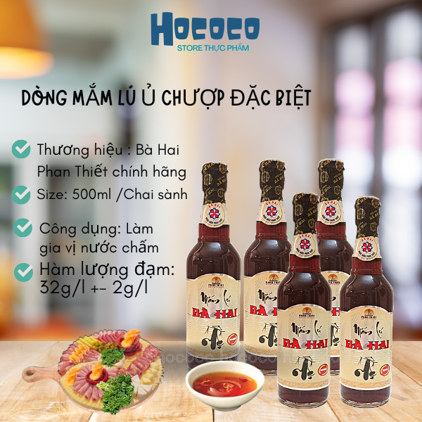 Mắm Lú Cá Cơm Bà Hai Phan Thiết loại đặc biệt chai thủy tinh 500ml, dòng mắm làm quà tặng rất thích hợp