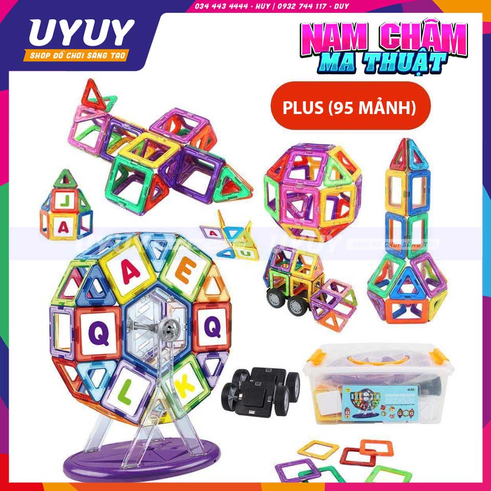 Bộ miếng ghép nam châm 4d ♒độc đáo♑ - lắp ráp xếp hình phát triển trí tuệ cho bé