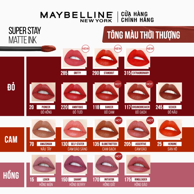 Son Kem Lì 16h Lâu Trôi Maybelline New York