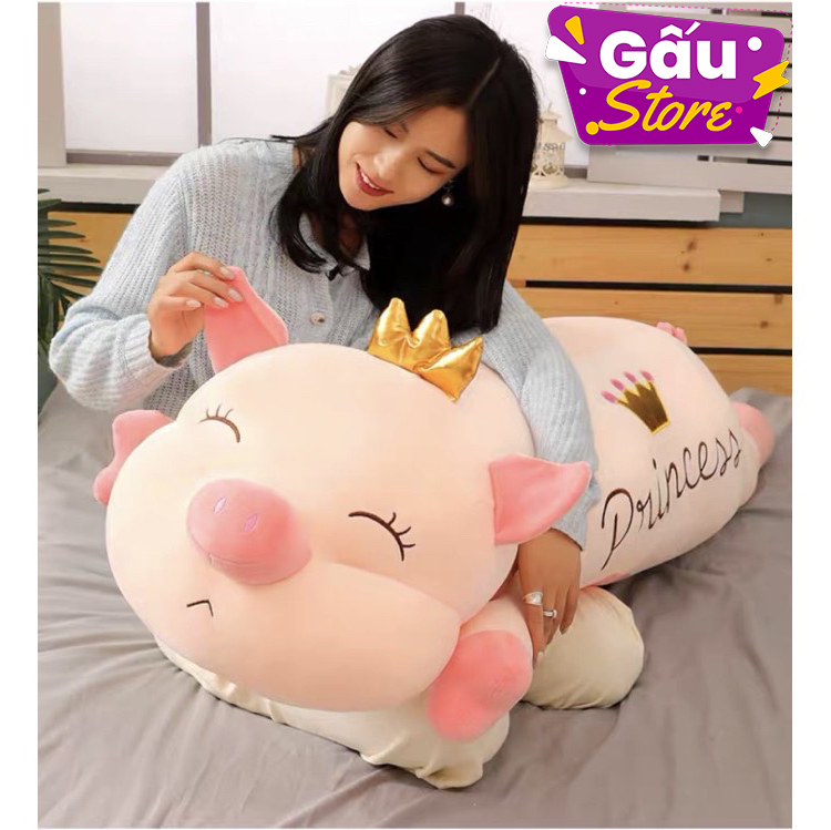 Gấu Bông Heo Vương Miện Nhồi Bông