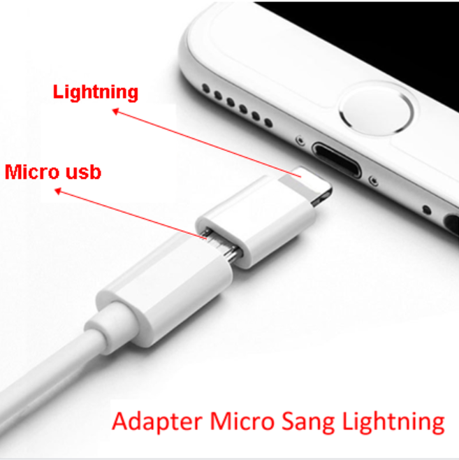 Đầu chuyển đổi cổng micro USB sang chui iphone