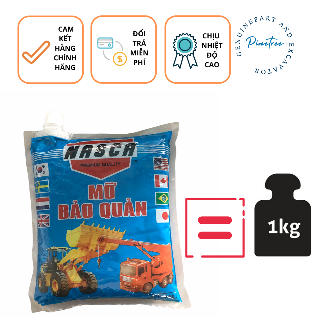 Mỡ bò màu xanh bôi trơn chịu nhiệt bịch 1kg có nắp đậy, mỡ mới, tiện lợi, tiết kiệm, dễ sử dụng