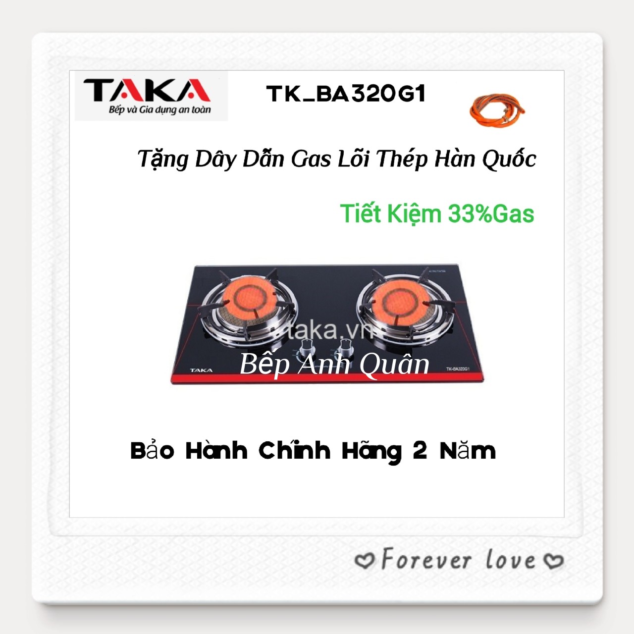 Bếp ga âm hồng ngoại tiết kiệm gas taka ba320g1