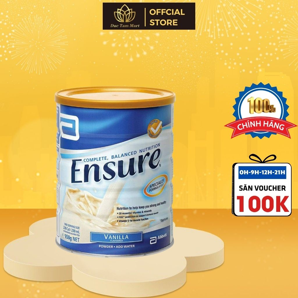 Sữa bột hương Vani Ensure Vanilla Powder 850g của Úc dành cho người già