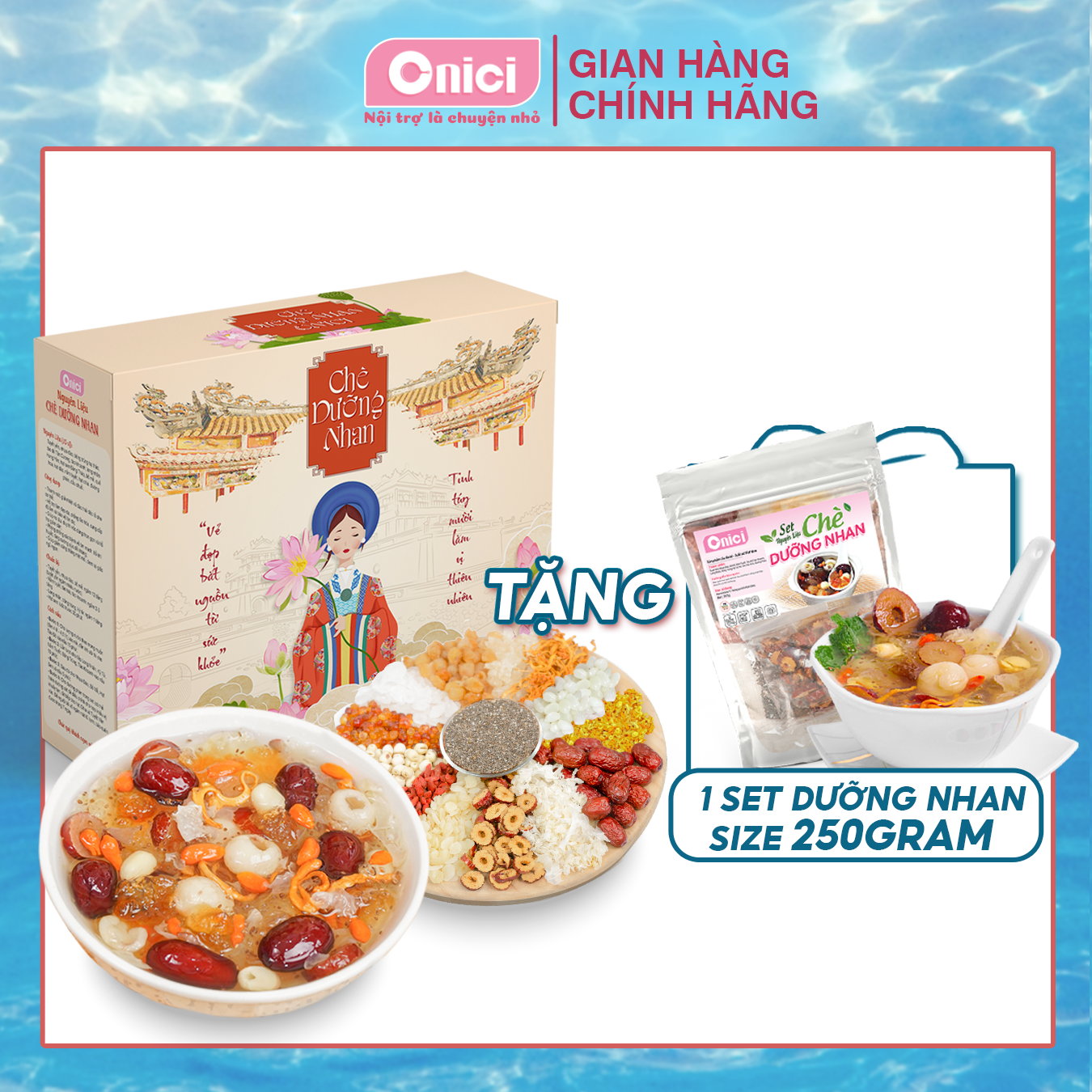 HOÀN TIỀN 6% Hộp chè dưỡng nhan 15 nguyên liệu thượng hạng Bếp Của Mẹ
