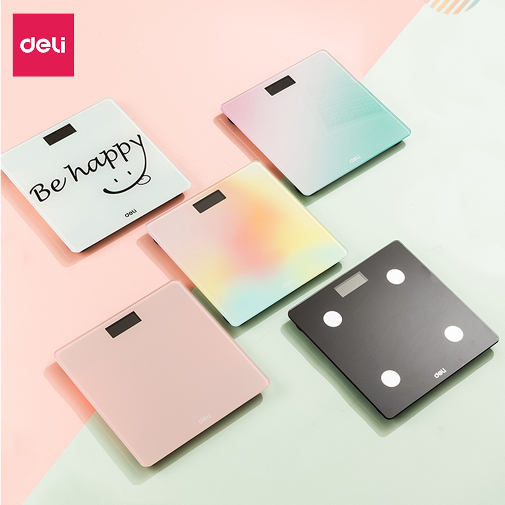Cân điện tử sức khỏe Deli - Cân thông minh cao cấp thiết kế hiện đại dành cho gia đình - E86120