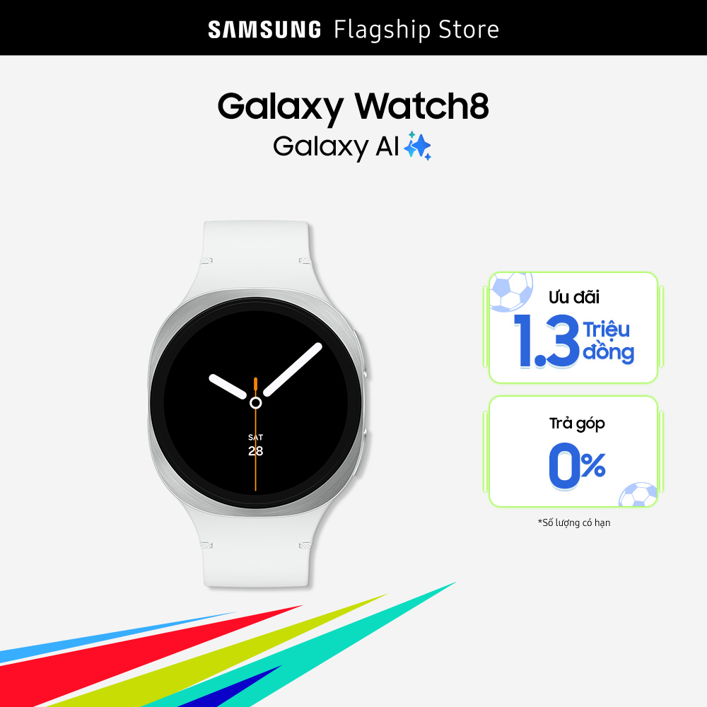 [SIÊU SALE GIỮA NĂM 20H 5-8.6] Đồng hồ thông minh Samsung Galaxy Watch8, Galaxy AI, Đồng hồ mỏng nhất, Theo dõi sức khỏe toàn diện, 40mm  44mm