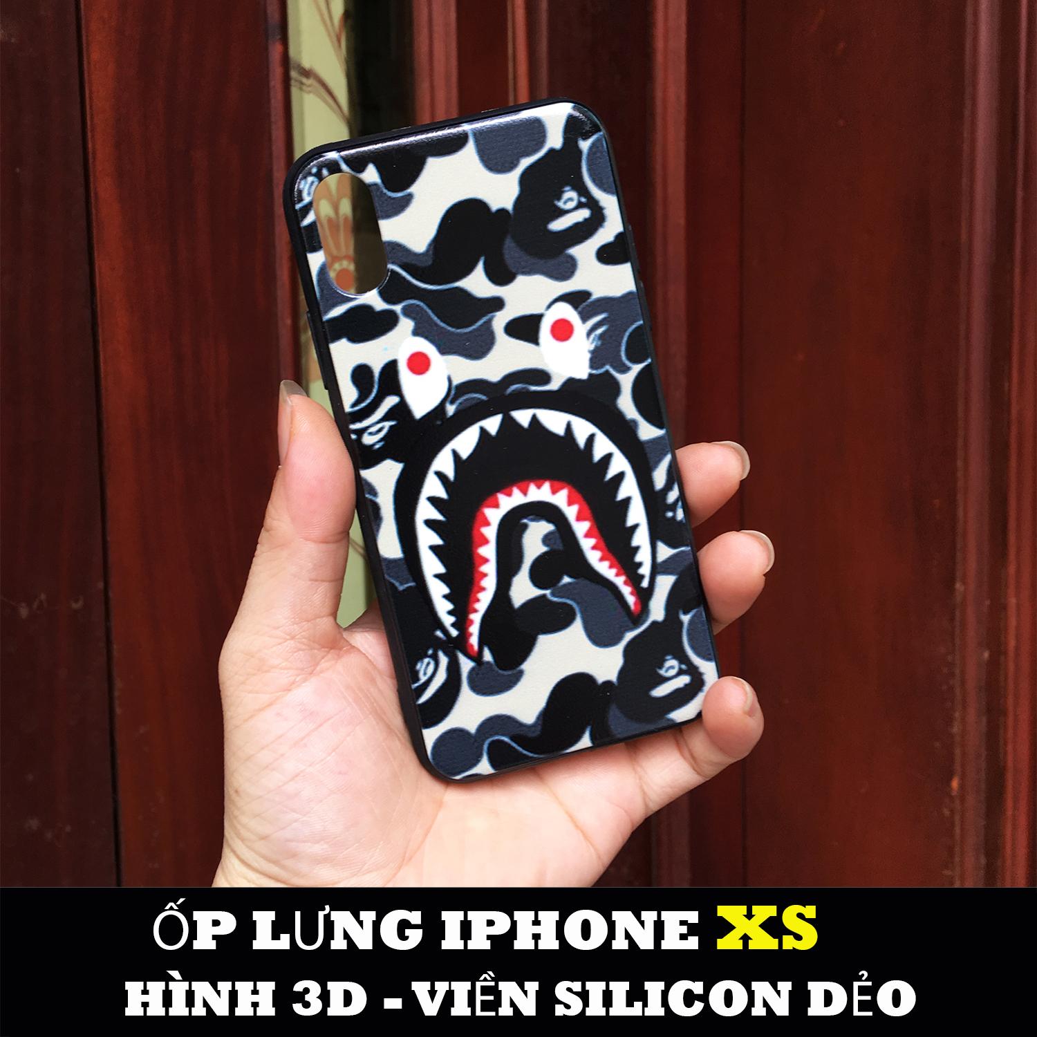 Ốp lưng hình bape 3d cho máy iphone xs