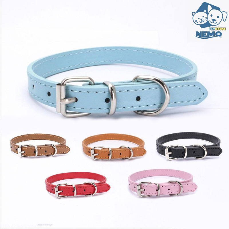 Vòng cổ chó mèo DA PU  (Không khắc tên)