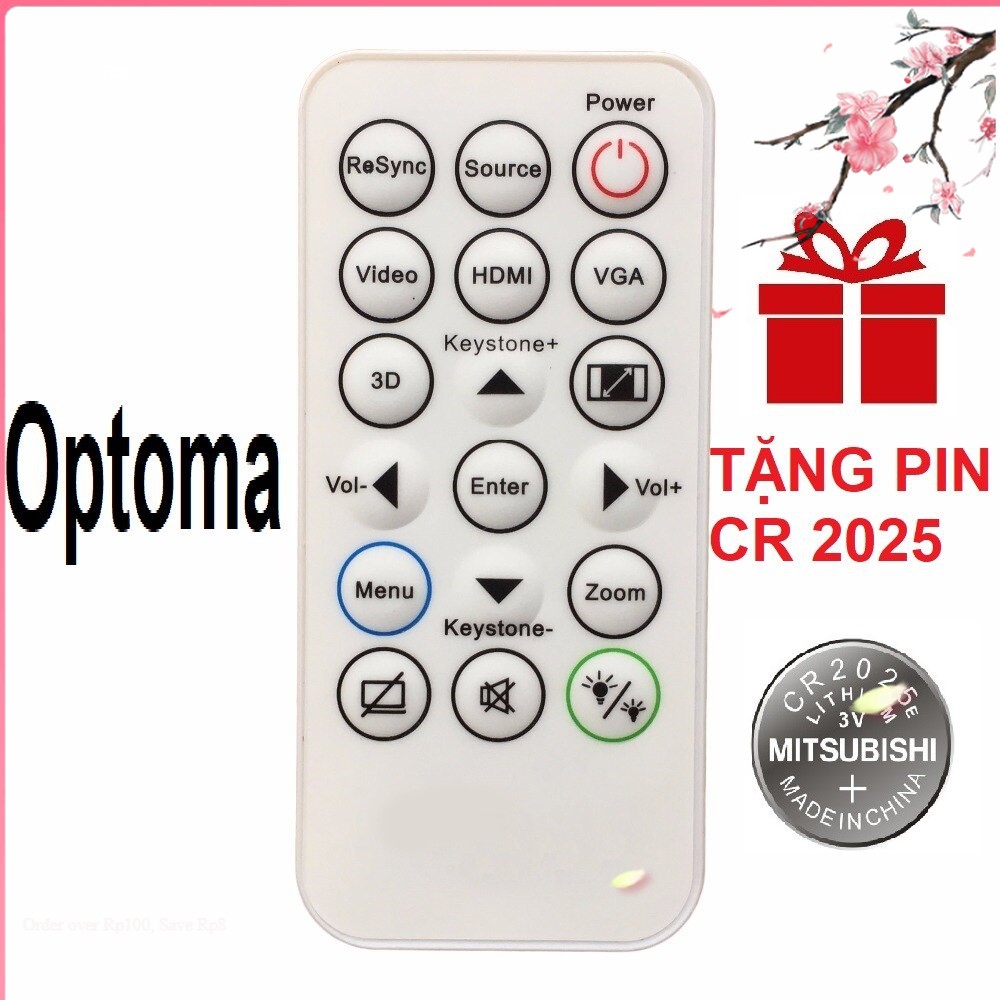 Remote máy chiếu optoma mẫu 2 - điều khiển máy chiếu optoma mẫu 2 - projector