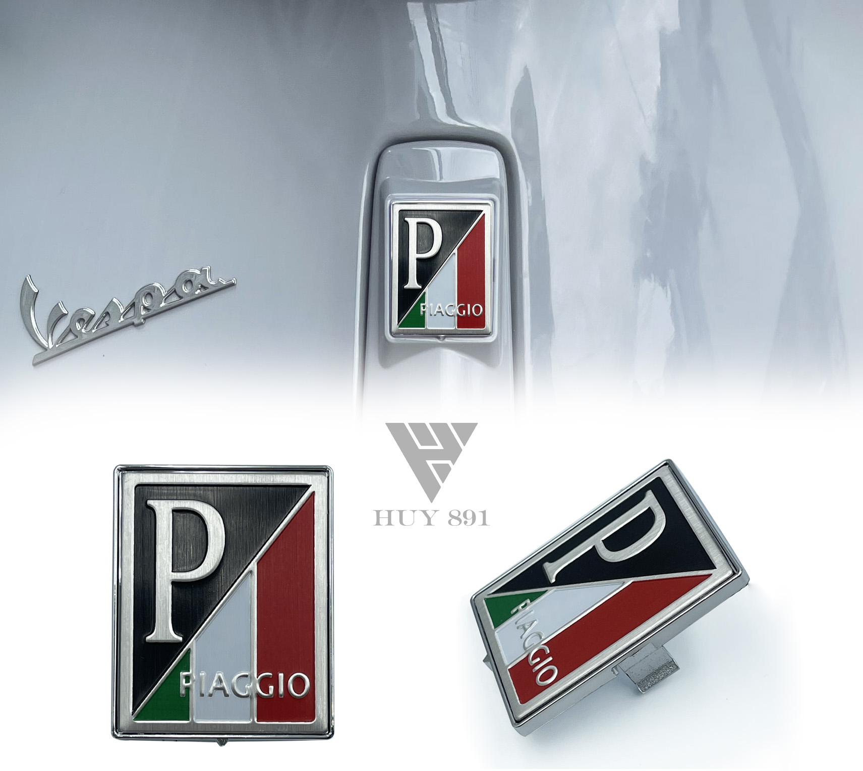 Logo p italy dành cho xe vespa sprint primavera lx s125 gts