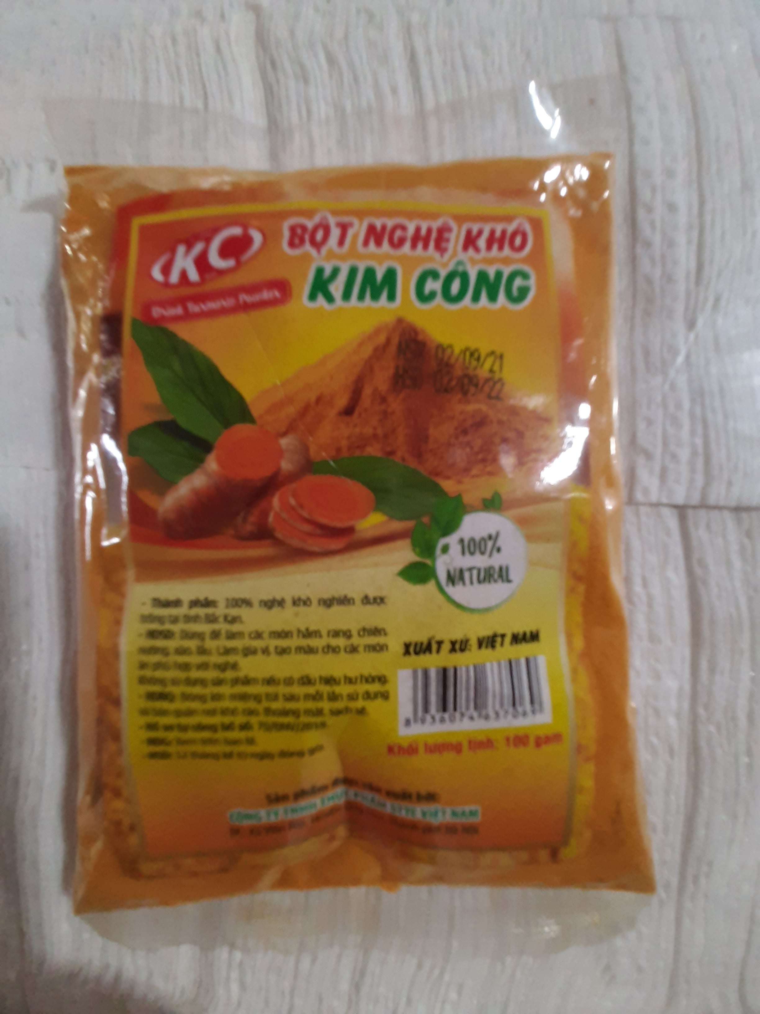 Bột nghệ Kim Công gói nhỏ 100g
