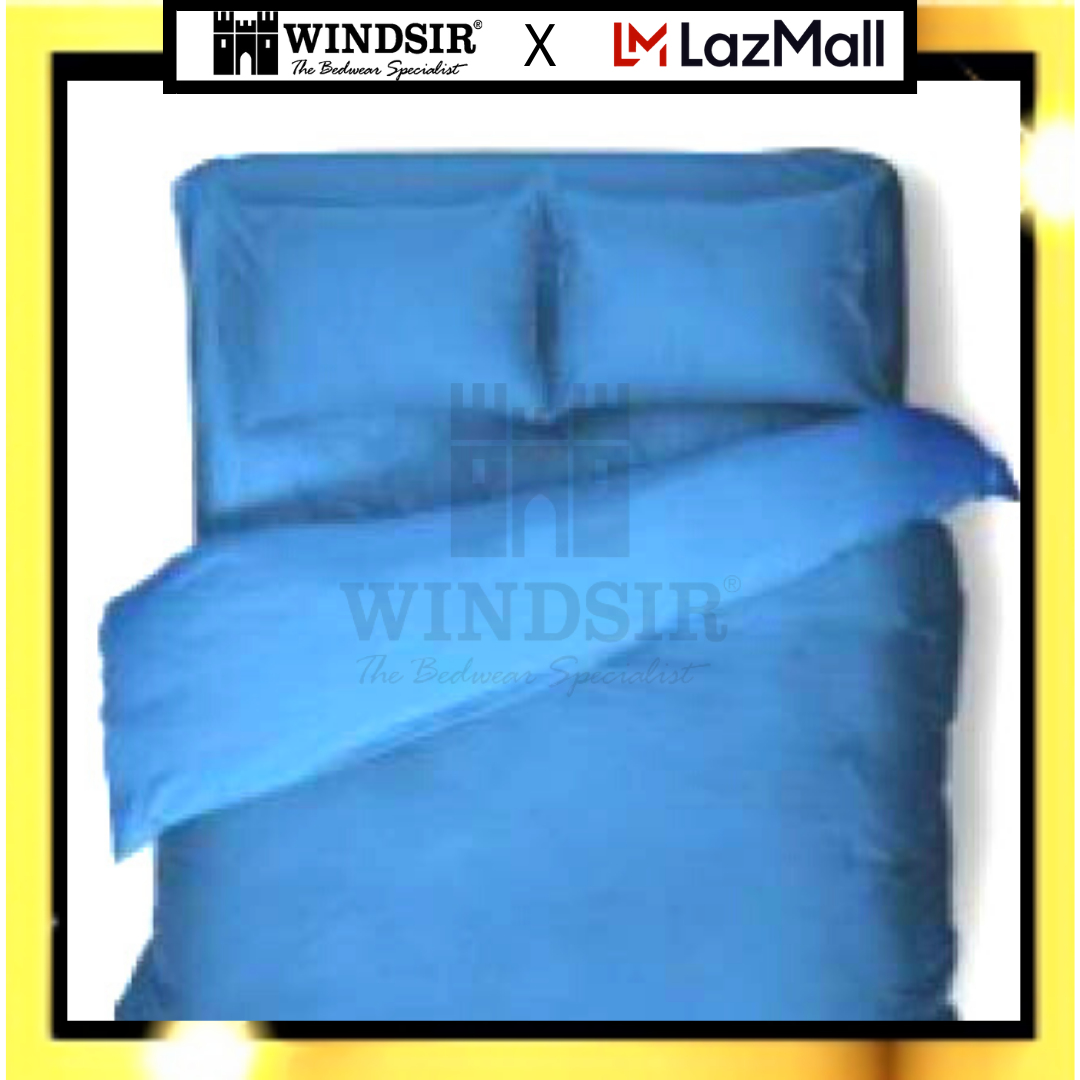 Ga giường 3 đến 4 món cotton poly cao cấp xanh dương Mono C phong cách Dubai thoáng khí chống phai màu chống nhăn xù lông độc quyền chính hãng