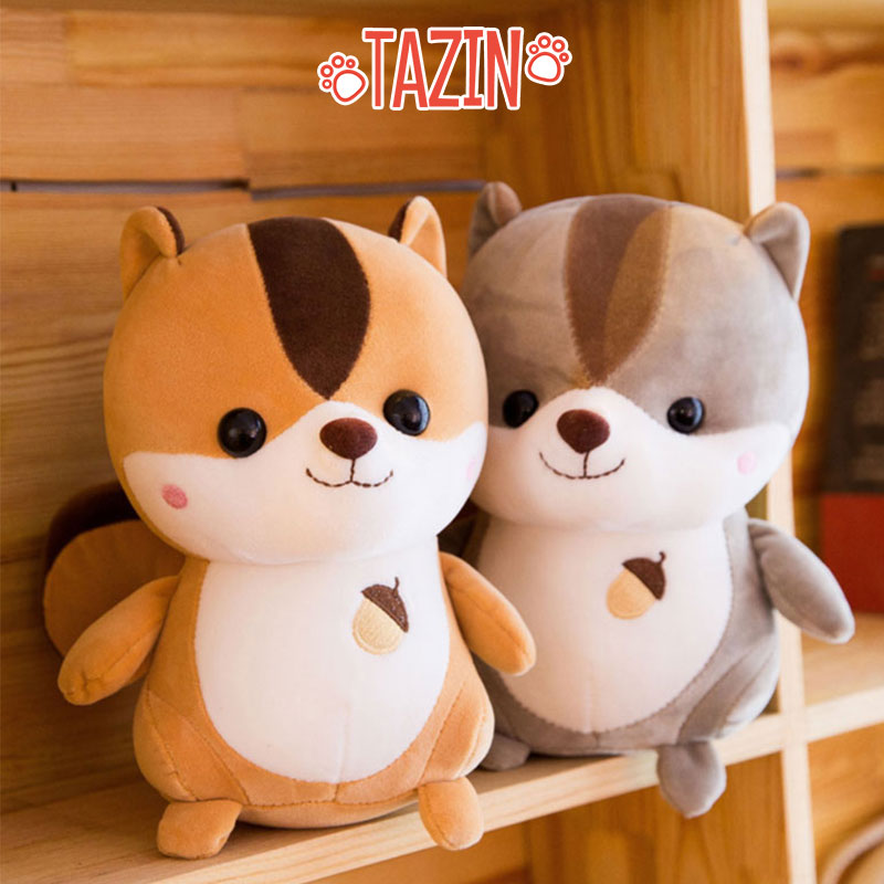 Gấu bông sóc hạt dẻ mềm mịn size nhỏ 30cm, phù hợp làm đồ trang trí hoặc thú nhồi bông để ôm cho trẻ nhỏ