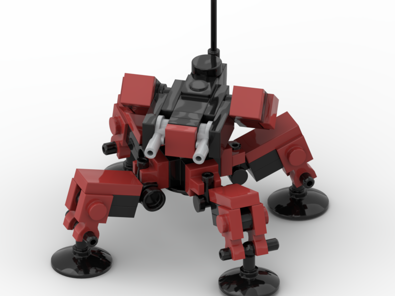 Đồ chơi lắp ráp Robot Moc mech Spider Red