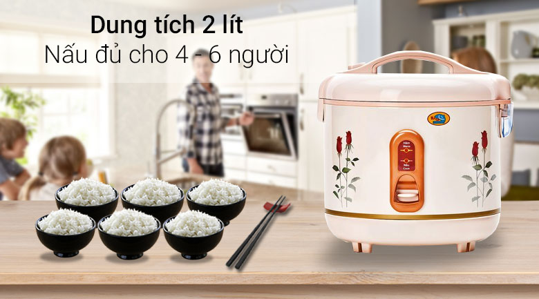 Nồi cơm điện happycook 2 lít hc-200