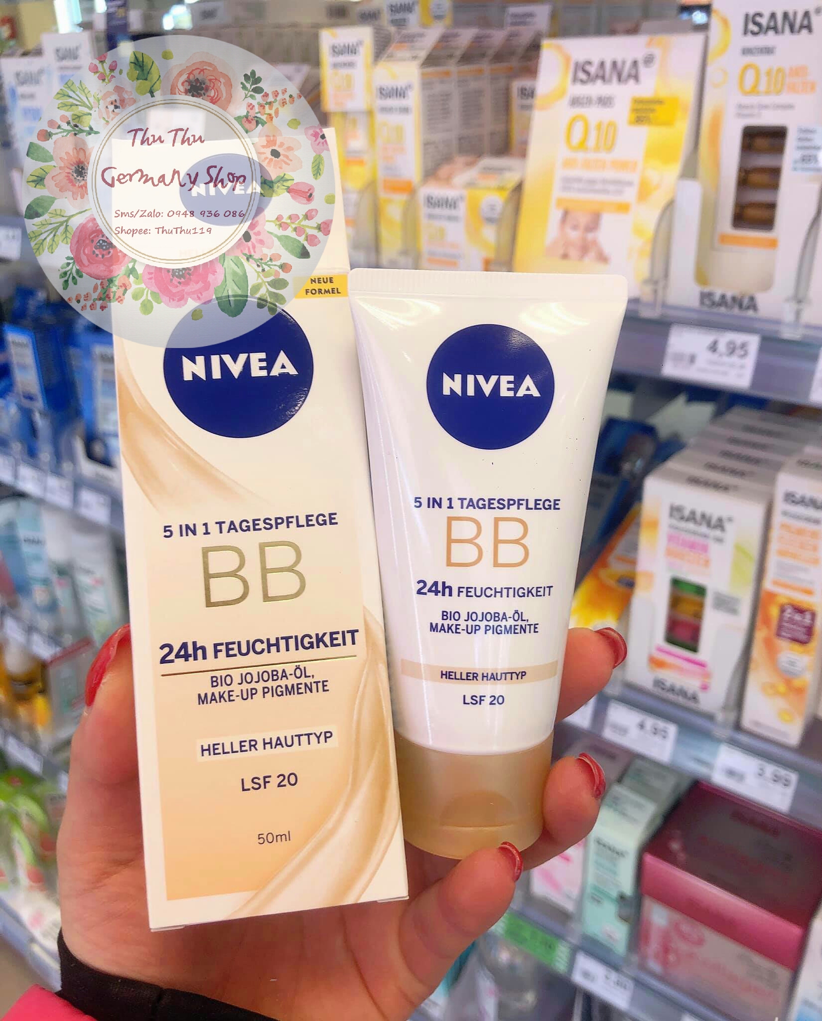 Kem nền Nivea BB-Cream 5in1 bền màu lâu trôi đến 24h hàng Đức