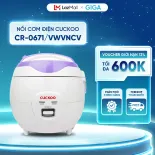 [ Hỏa tốc HN - HCM ]  Nồi cơm điện Cuckoo 1.08 lít CR-0671/VWVNCV - Nhỏ gọn - Chống dính - Bh 12 Tháng
