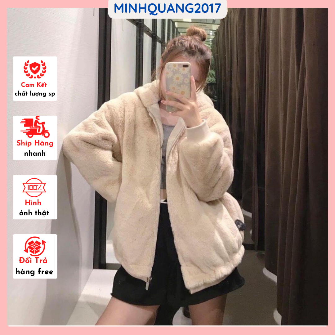 Áo Lông Quả Bông, Áo Khoác Lông Mùa Đông, Áo Lông Nữ Ulzzang Style Hàn Quốc Siêu Đẹp, Áo khoác lông, áo lông cừu, áo lông, áo khoác lông cừu, áo khoác cổ lông nữ, áo khoác lông mịn