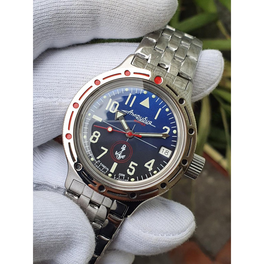Đồng hồ nam Vostok máy cơ tự động Automatic, size mặt 40, chống nước tốt 20 ATM. Đồng hồ Nga Vostok Amphibia 420957