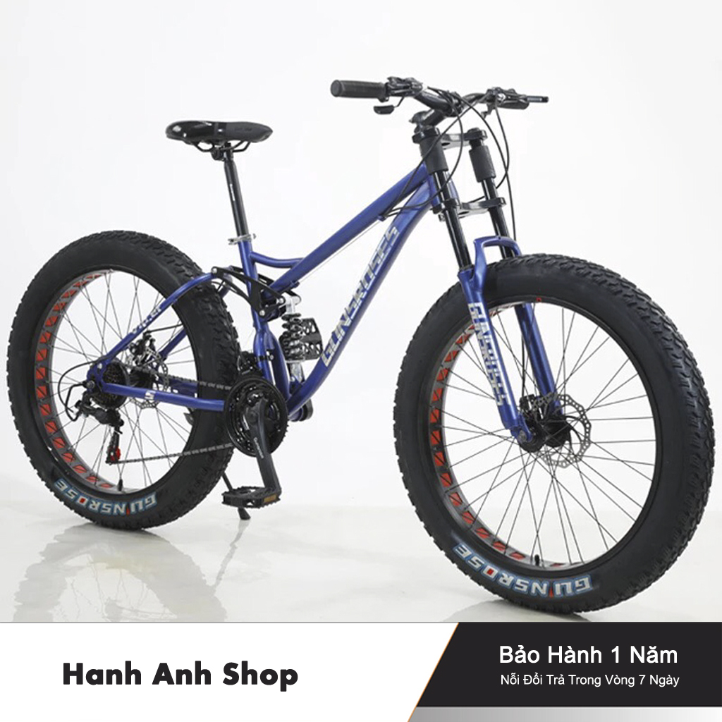 Xe đạp thể thao bánh béo elinsroses 26 inch - hàng siêu chất 3 đĩa 7 líp 21 tốc độ - khung thép carbon