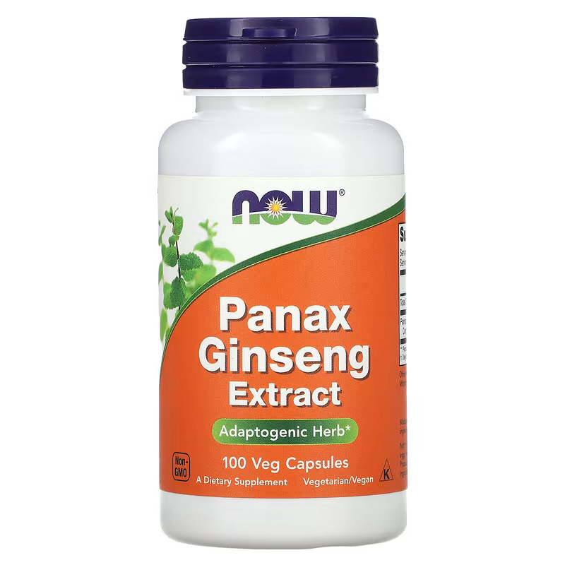 Chiết xuất nhân sâm, NOW Foods, Panax Ginseng Extract, 100 Veg Capsules, Date 11/2025