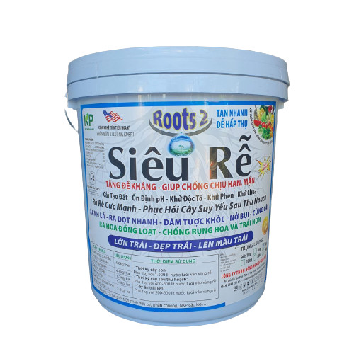 Phân bón siêu rễ roots 2 - ra rễ cực mạnh, xanh lá, đâm tược khỏe, cứng cây, đề kháng tốt