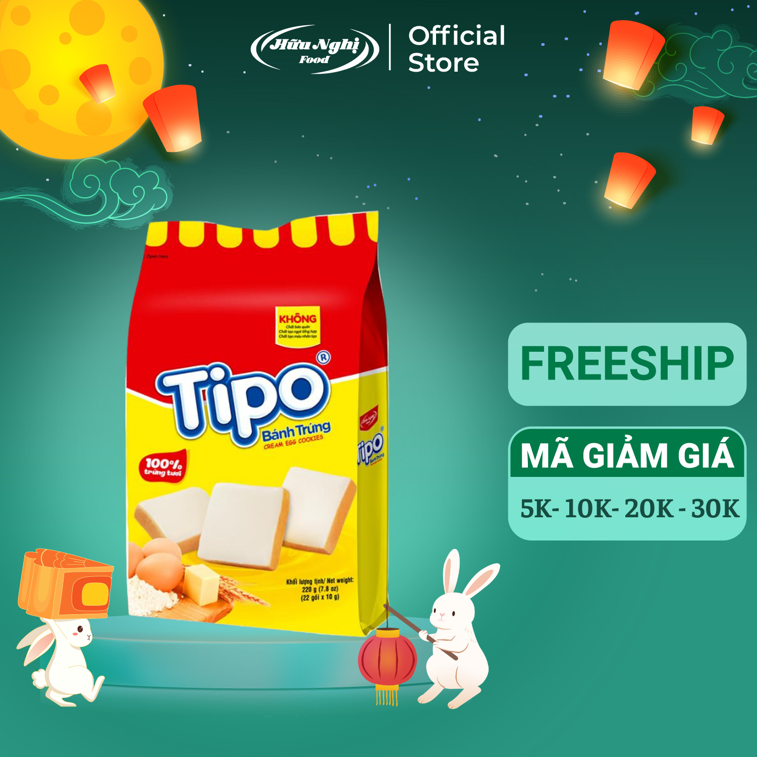 Bánh tipo trứng nướng sữa 220g