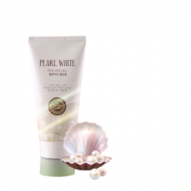 [TẶNG BÔNG TĂM CAO CẤP] Tẩy Tế Bào Chết Dưỡng Trắng Ngọc Trai The Nature Book 120ml Cho Da Thường Da Khoẻ