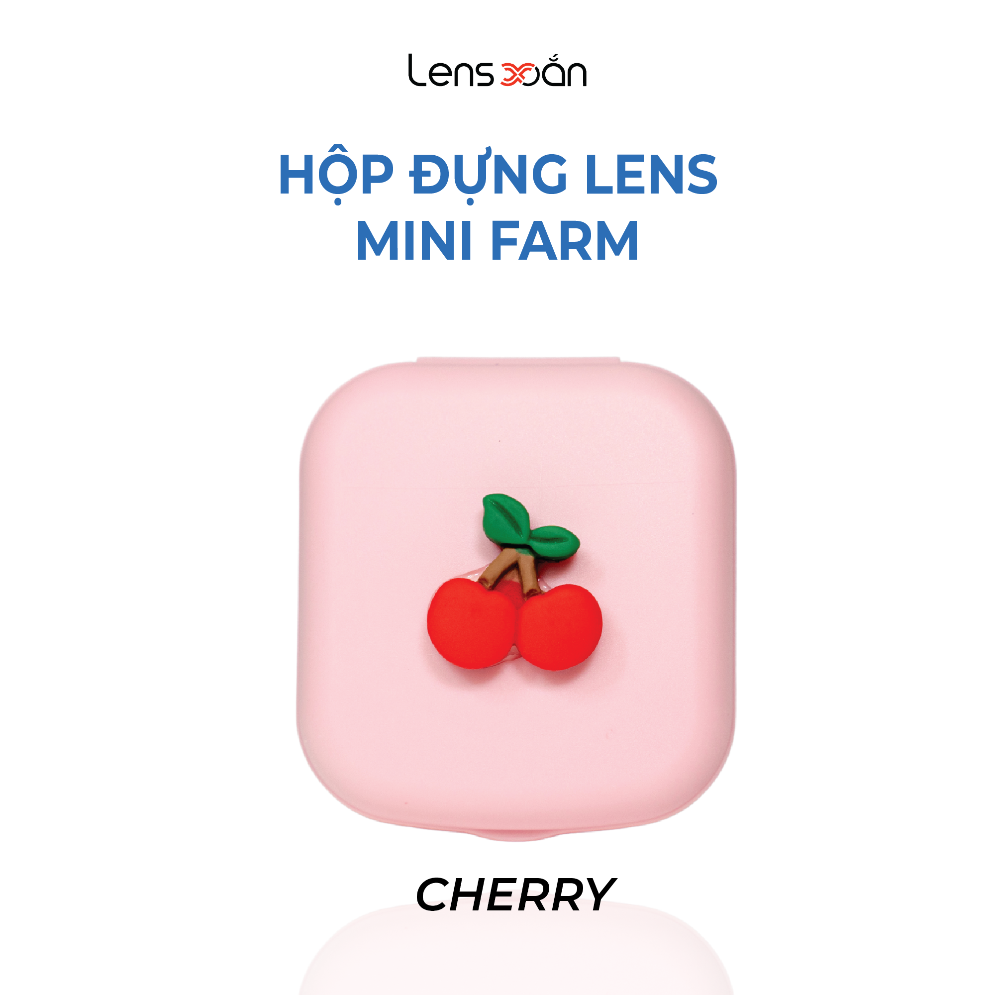 Hộp đựng kính áp tròng LENS XOẮN chăm sóc mắt gồm dụng cụ đi kèm HỘP ĐỰNG LENS MINI FARM