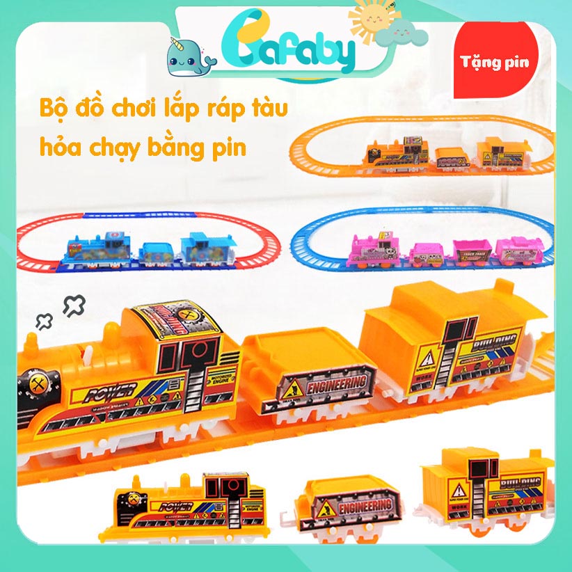 Hộp đồ chơi đường ray xe lửa tàu hỏa thomas lượn vòng vui nhộn cho bé - 323