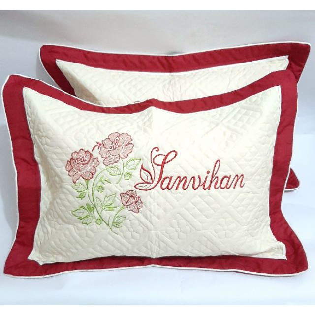 [Hàng Cao Cấp]Cặp Vỏ Gối Nằm Cực Kỳ Đẹp - Sang Trọng Dùng Cho Khách Sạn(45x65cm) - Vỏ Gối Được Trần Bông Dày (cho cảm giác êm ái khi nằm) Đường May tỉ mỉ - Họa Tiết Được Thêu Trực Tiếp Trên Vỏ Gối - Vỏ Gối Nằm - vo goi