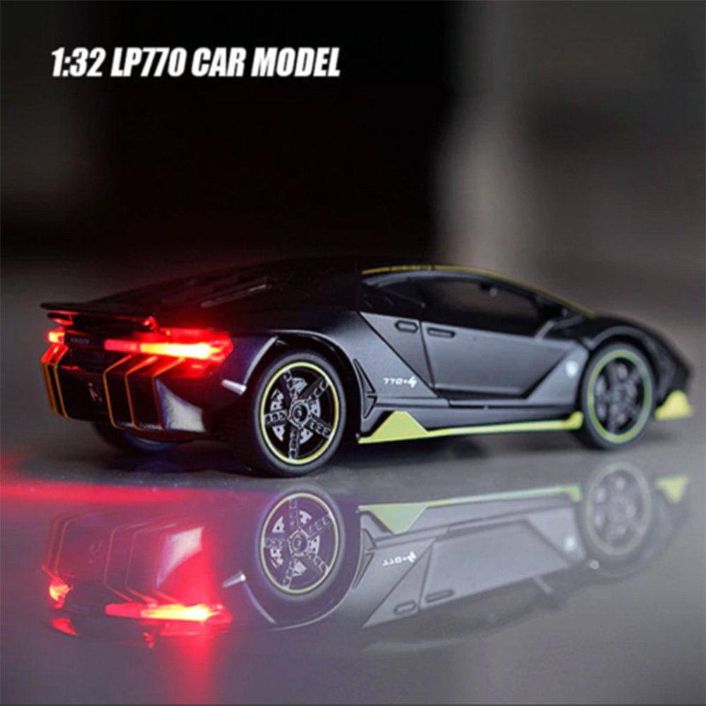 Ready Hot Mới Đồ chơi xe hơi lamborghini centenario lp770-4 đúc khuôn với  âm thanh và ánh sáng kích thước **4cm tỉ lệ 1:32, làm quà tặng cho  bé trai, trang trí