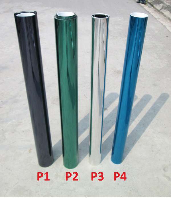 Combo 5m X 100cm decal Film cách nhiệt phản quang ( Bạc / Xanh Lá / Xanh Biển / Đen )