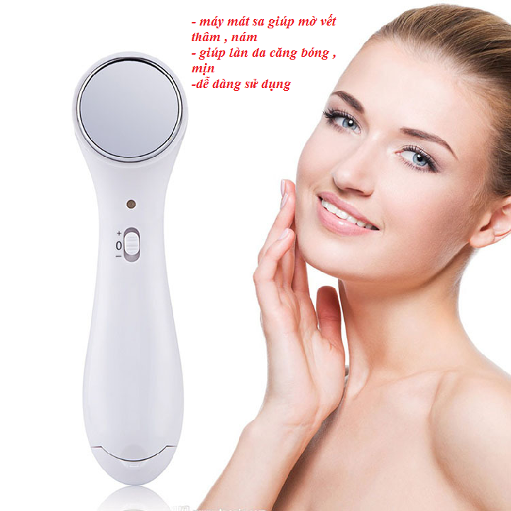Máy Mát Sa  Cầm Tay Chống Nám Da - Máy Massage Mặt Bằng Ion Tiện Lợi