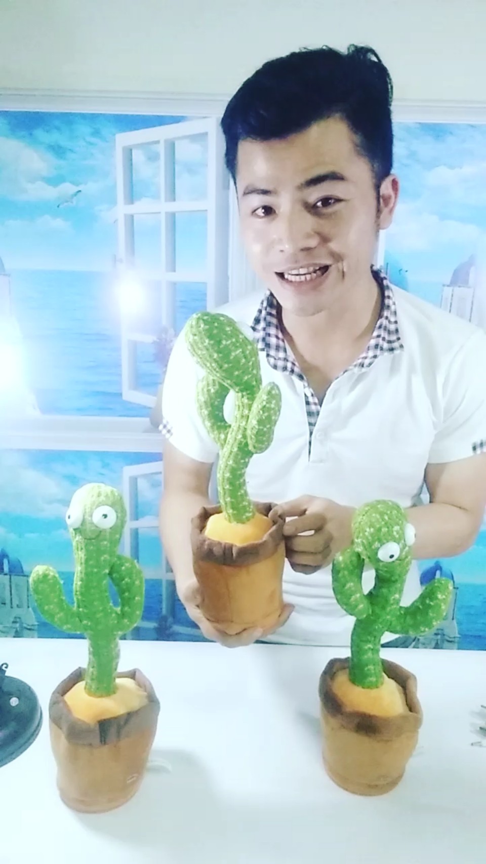 Cây xương rồng biết bắt chước giọng nói tâm sự cùng bạn(có sạc usb +120 bài hát)